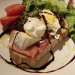 Bruschetta bread with Italian Bresaola, parmesan and cheese recipe