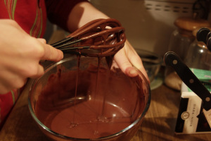 Chocolate mixture must be liquid