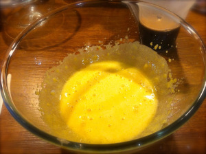 mix yolks and sugar 