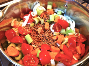 Preparation of lentils 