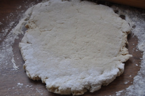 roll the dough of scones out © alesimplerecipes