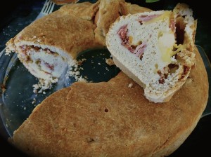 Inside of a Tortano bread