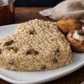 Heart shaped mushroom risotto