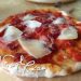 Home made Pizza with salami & Italian pecorino cheese.